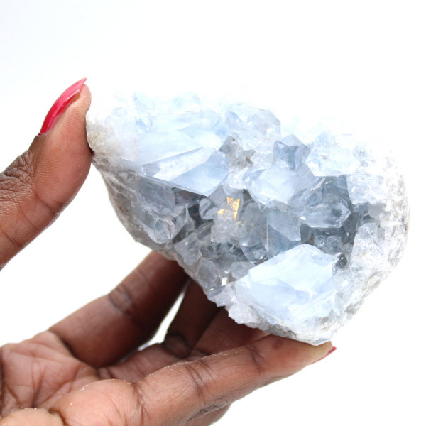Decorative specimen blue celestite Madagascar