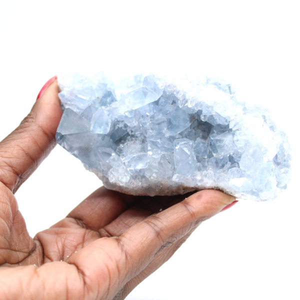 Natural specimen blue celestite Madagascar
