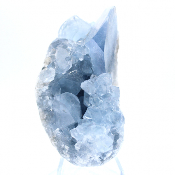 Sparkling blue celestite crystals from Madagascar