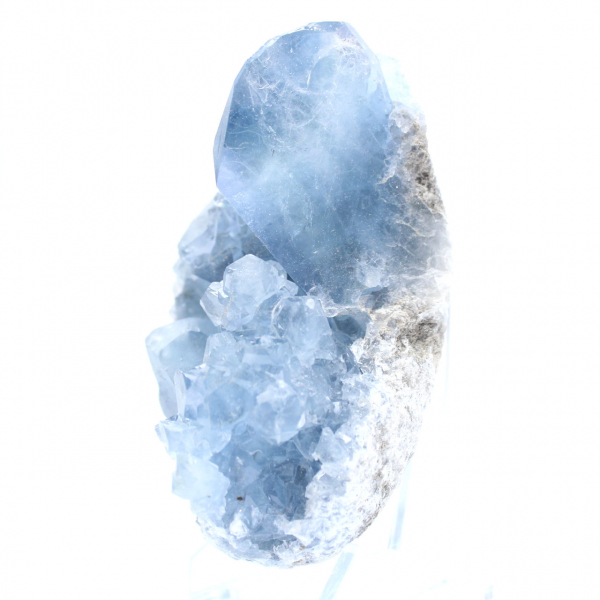 Sparkling blue celestite crystals from Madagascar