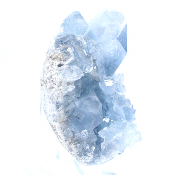 Sparkling blue celestite crystals from Madagascar