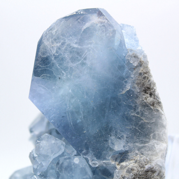 Sparkling blue celestite crystals from Madagascar