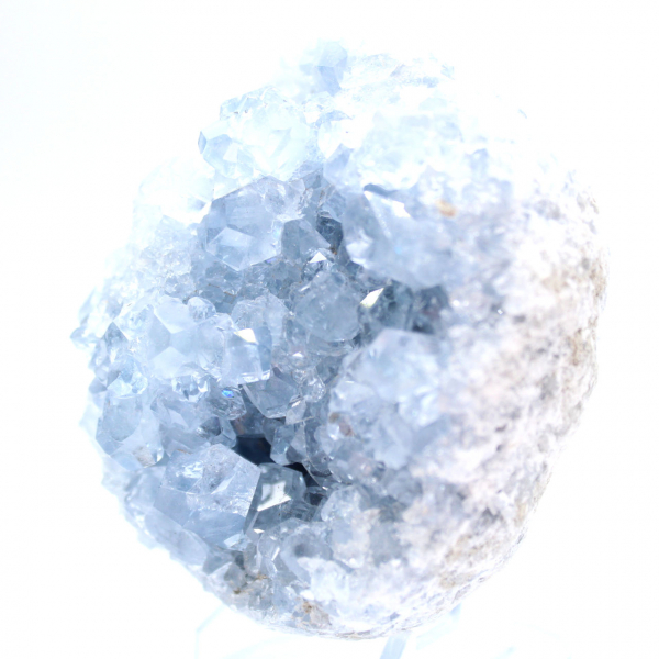 Blue celestite geode Madagascar unique piece