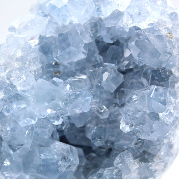 Blue celestite geode Madagascar unique piece