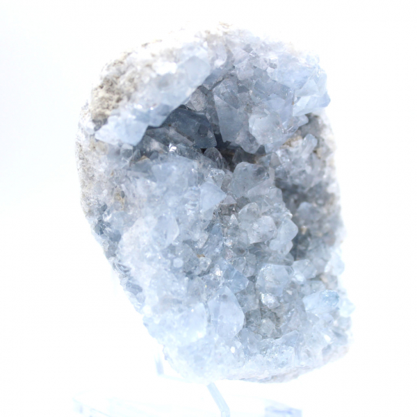 Blue celestite crystal geode from Madagascar