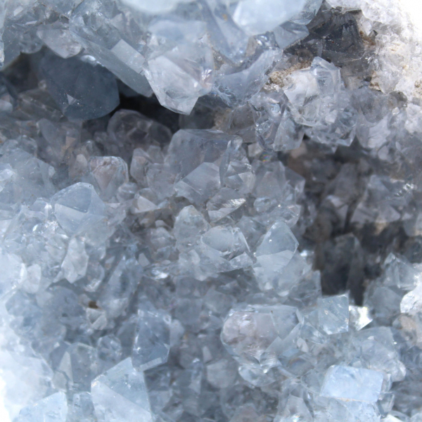 Blue celestite crystal geode from Madagascar