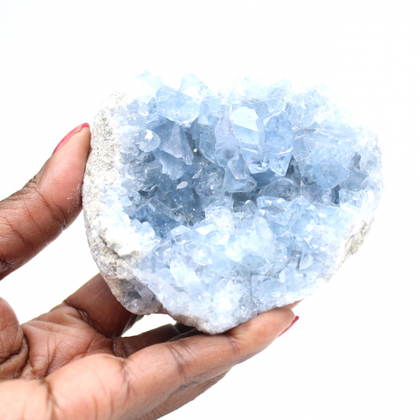 Premium quality Madagascar blue celestite geode