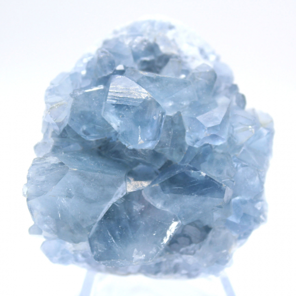 Blue celestite crystalline block from Madagascar