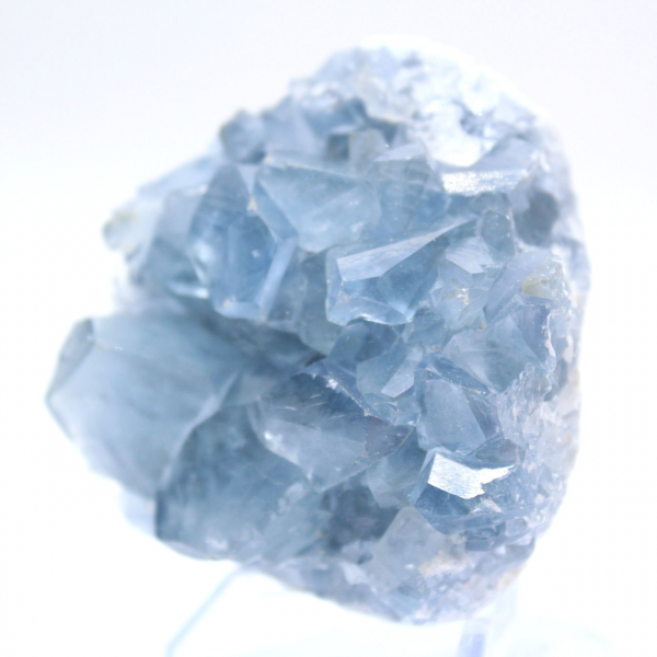 Blue celestite crystalline block from Madagascar