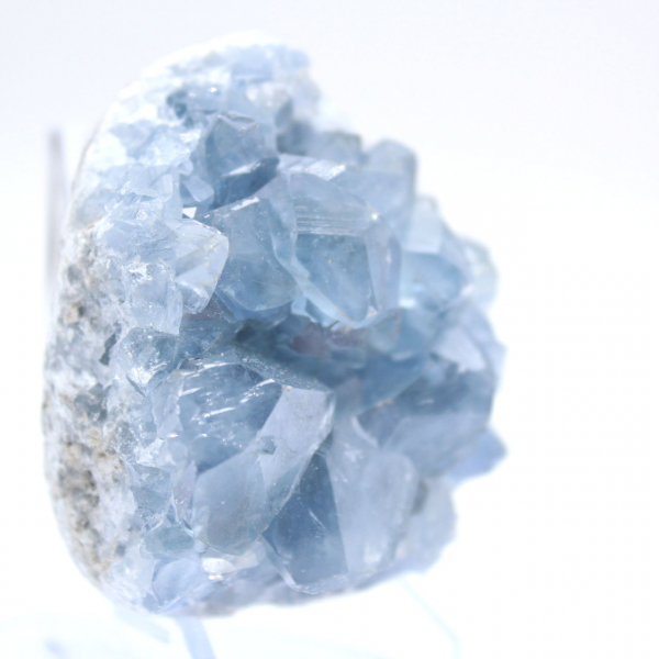 Blue celestite crystalline block from Madagascar
