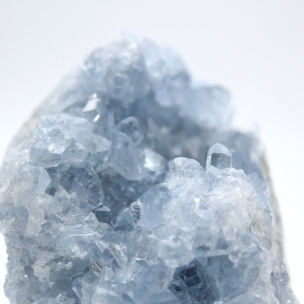 Natural blue celestite crystals Madagascar