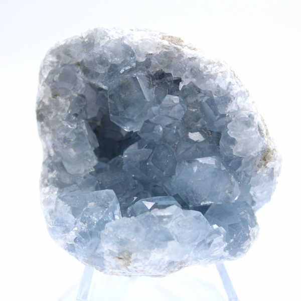 Unique Madagascar Blue Celestite Geode