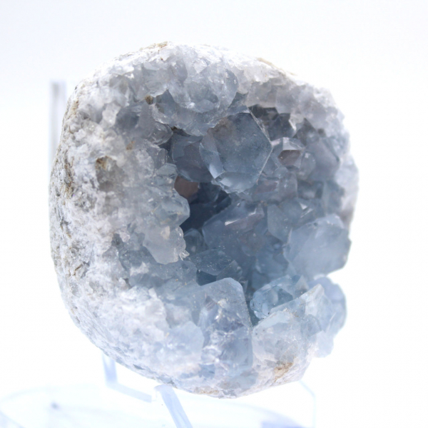 Unique Madagascar Blue Celestite Geode