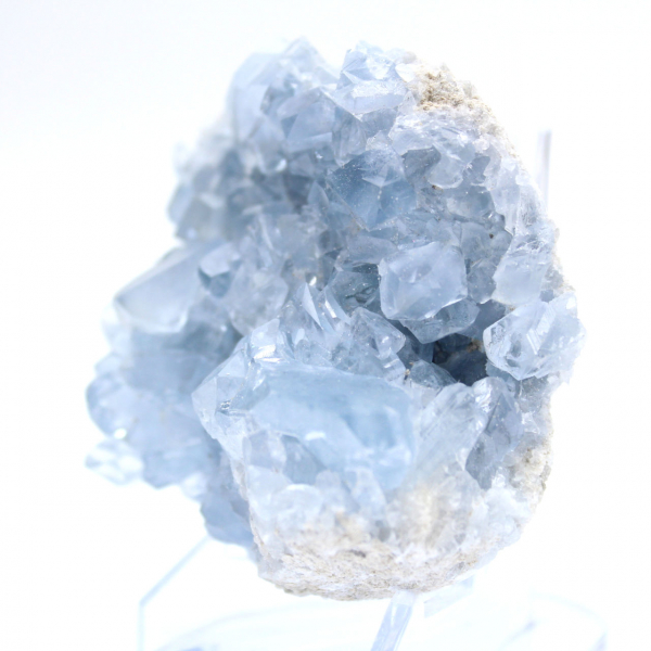 Blue celestite geode Madagascar natural mineral