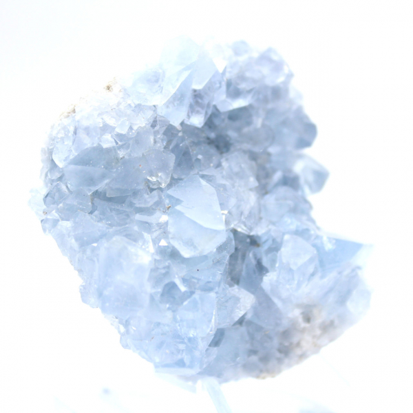Blue celestite geode Madagascar natural mineral