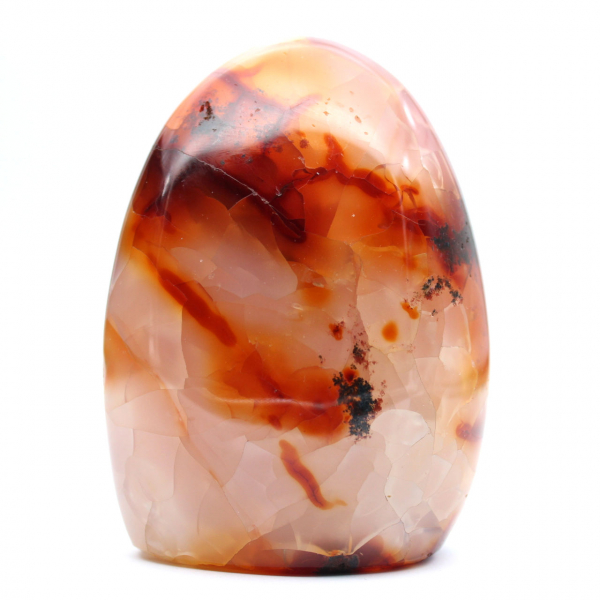 Polished Carnelian Medium Ornament - Natural Stone from Madagascar for Decoration