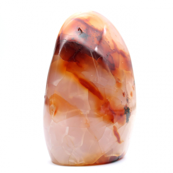Polished Carnelian Medium Ornament - Natural Stone from Madagascar for Decoration