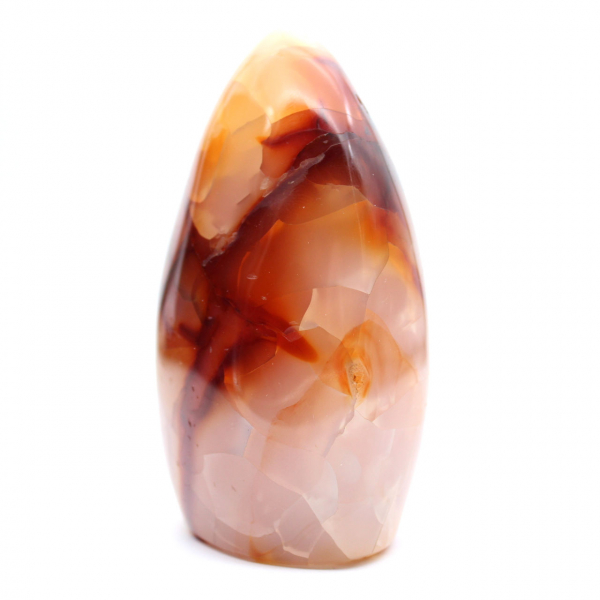 Polished Carnelian Medium Ornament - Natural Stone from Madagascar for Decoration