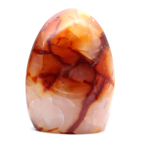 Polished Carnelian Medium Ornament - Natural Stone from Madagascar for Decoration