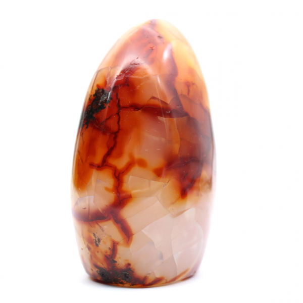 Polished Carnelian Medium Ornament - Natural Stone from Madagascar for Decoration