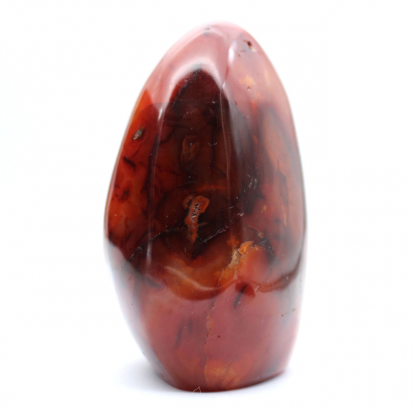 Polished Orange-Red Carnelian Ornament from Madagascar - Genuine Collector's Specimen