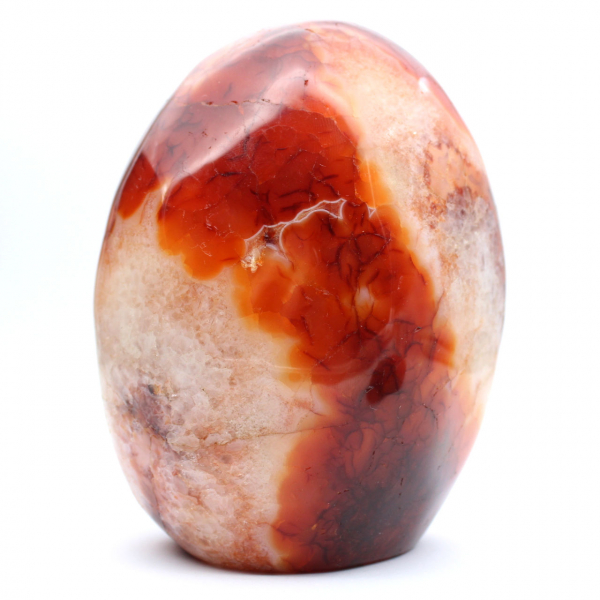 Carnelian Polished Decorative Ornament - Large Authentic Natural Stone from Madagascar