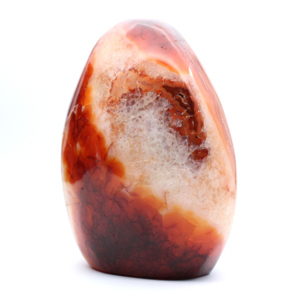 Carnelian Polished Decorative Ornament - Large Authentic Natural Stone from Madagascar