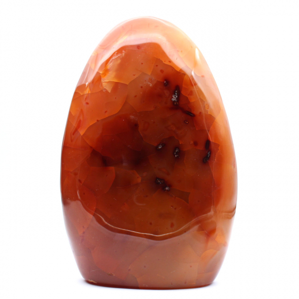 Polished Carnelian XXL Madagascar - Authentic Red-Orange Decorative Stone (Ornament)