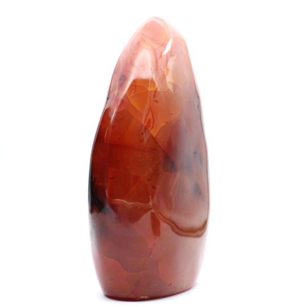 Polished Carnelian XXL Madagascar - Authentic Red-Orange Decorative Stone (Ornament)