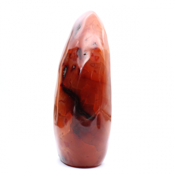 Polished Carnelian XXL Madagascar - Authentic Red-Orange Decorative Stone (Ornament)