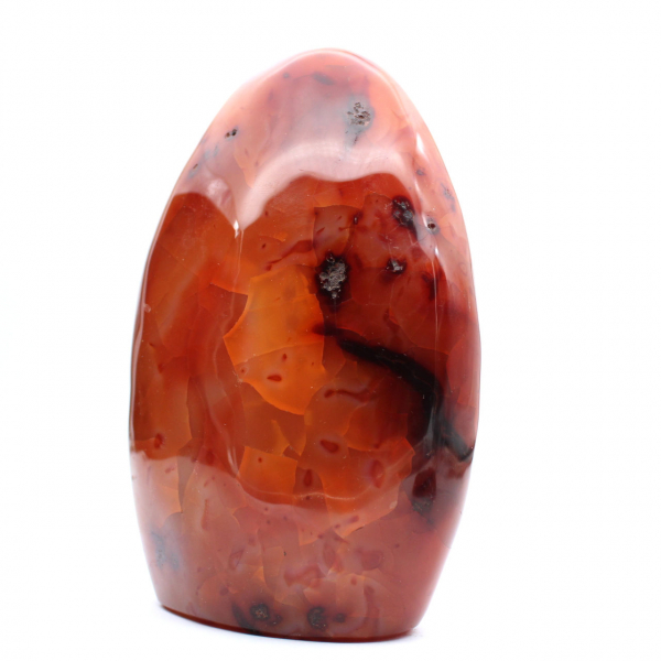 Polished Carnelian XXL Madagascar - Authentic Red-Orange Decorative Stone (Ornament)