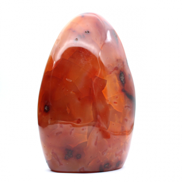 Polished Carnelian XXL Madagascar - Authentic Red-Orange Decorative Stone (Ornament)