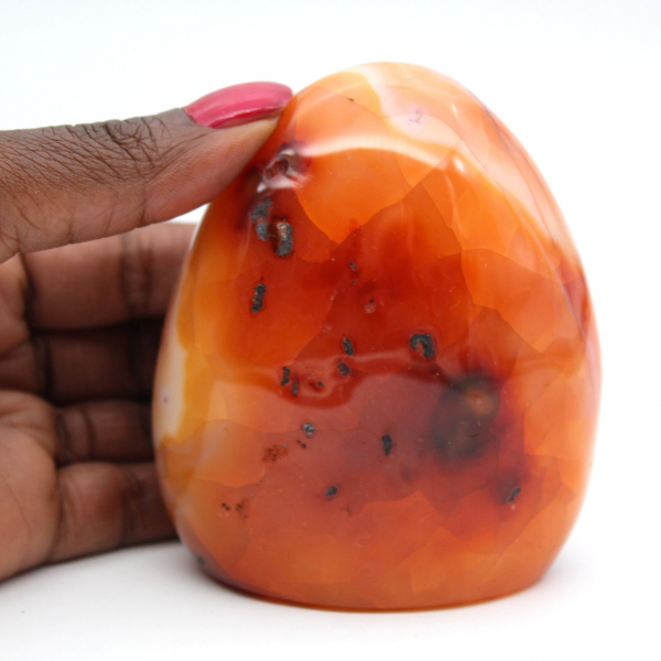 Polished Carnelian Decorative Ornament - Natural Stone from Madagascar (450g)