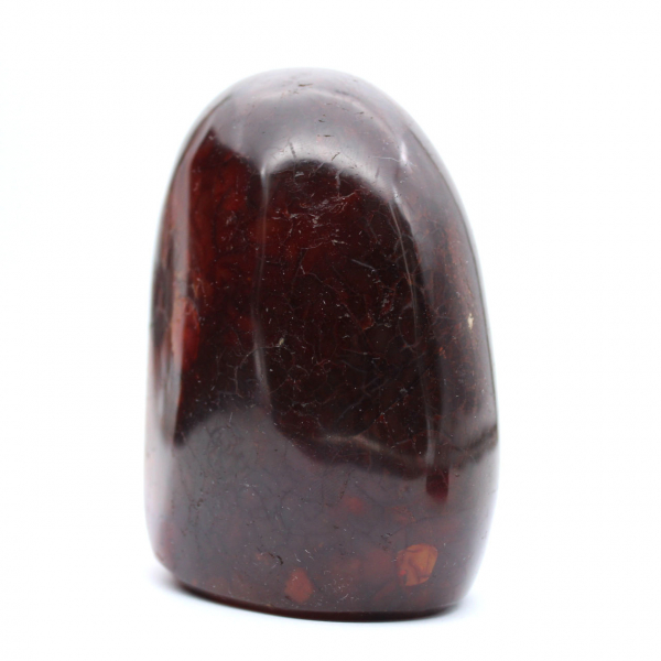Carnelian Polished Ornament from Madagascar - Natural Collectible Stone Intense Red-Orange