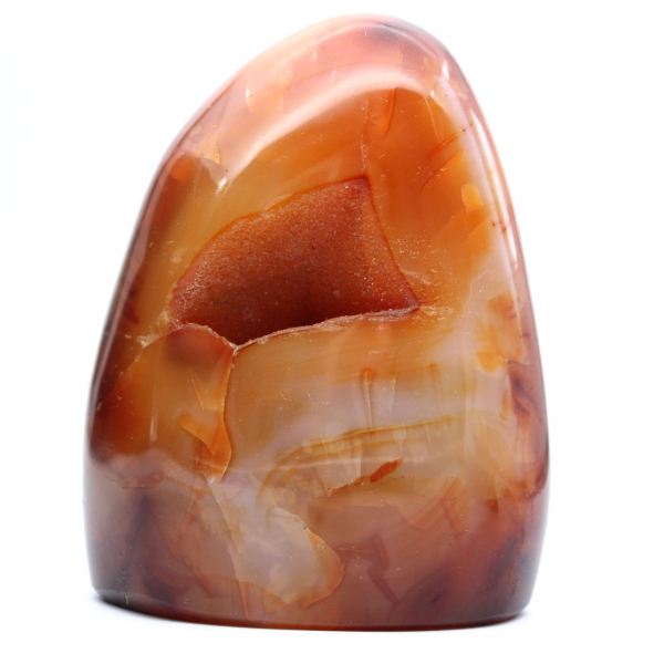 Carnelian Polished Decorative Ornament - Authentic Madagascar Stone for Interior