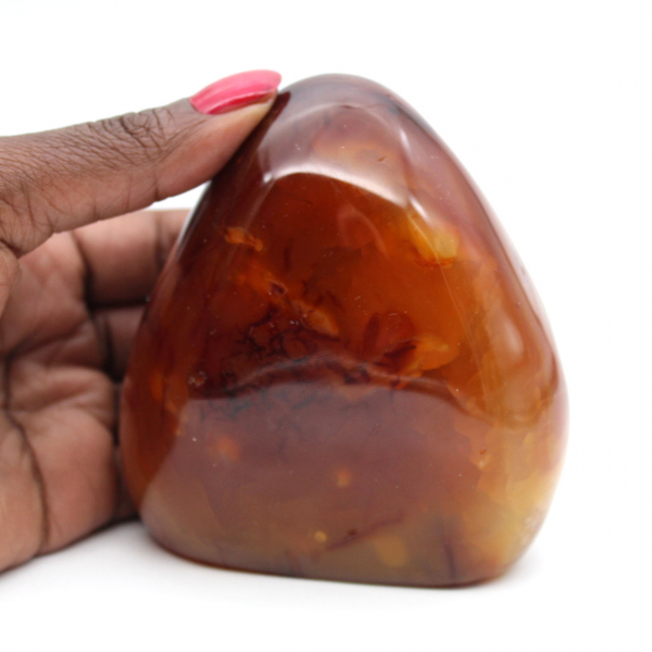 Polished Carnelian Ornament Madagascar - Red-Orange Collector's Specimen (Natural Stone)