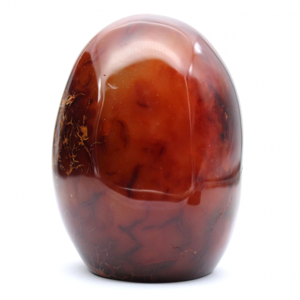 Authentic Polished Carnelian Ornament from Madagascar - Decorative and Collectible Mineral