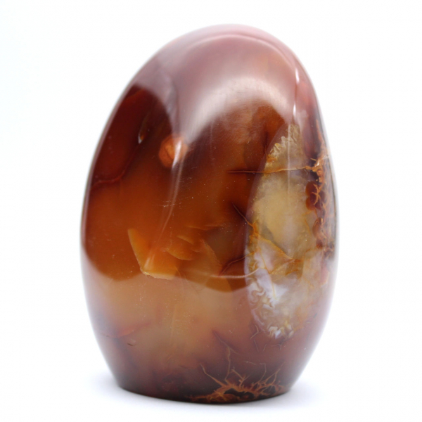 Authentic Polished Carnelian Ornament from Madagascar - Decorative and Collectible Mineral