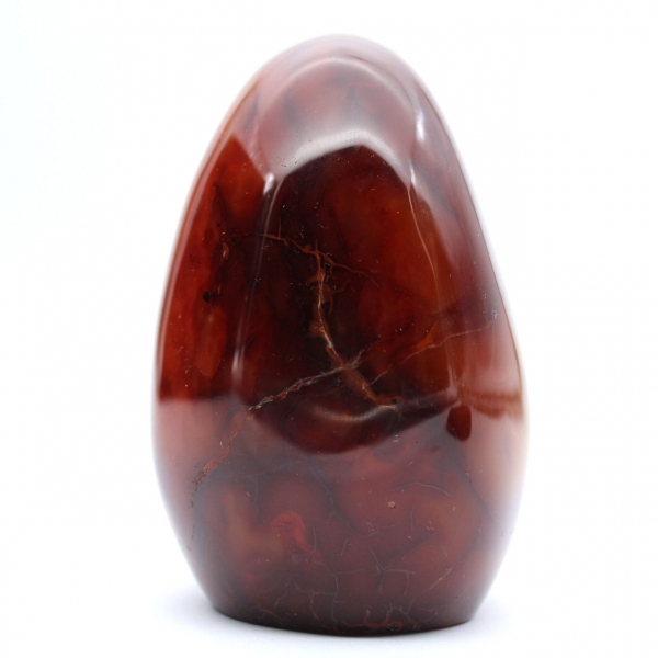 Authentic Polished Carnelian Ornament from Madagascar - Decorative and Collectible Mineral