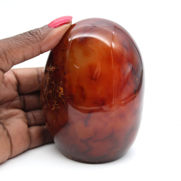 Authentic Polished Carnelian Ornament from Madagascar - Decorative and Collectible Mineral