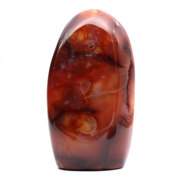 Polished Carnelian Small Specimen - Authentic Madagascar Mineral for Collection and Decoration