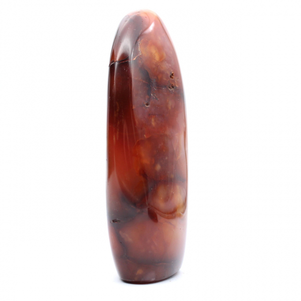 Polished Carnelian Small Specimen - Authentic Madagascar Mineral for Collection and Decoration