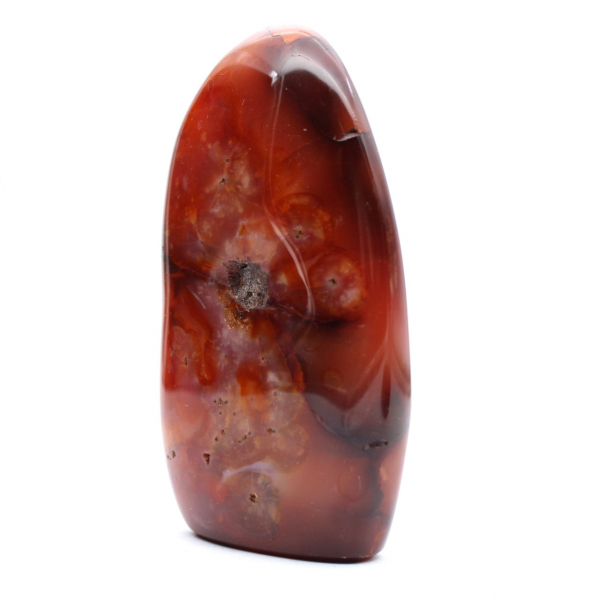 Polished Carnelian Small Specimen - Authentic Madagascar Mineral for Collection and Decoration