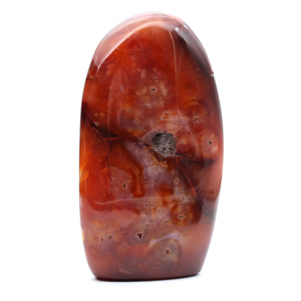 Polished Carnelian Small Specimen - Authentic Madagascar Mineral for Collection and Decoration