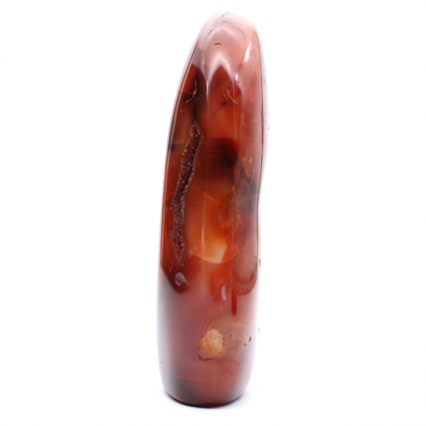 Polished Carnelian Small Specimen - Authentic Madagascar Mineral for Collection and Decoration