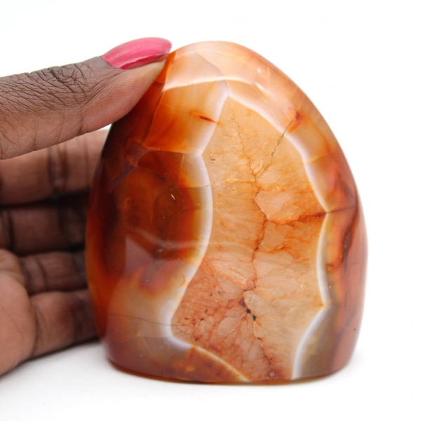 Polished Carnelian Natural Stone - Small Decorative Ornament (Madagascar)