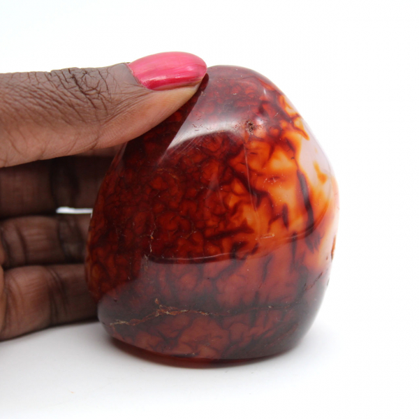 Polished Carnelian Very Small Ornament - Authentic Mineral from Madagascar (225g)