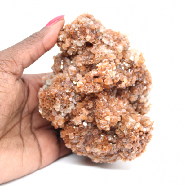 Moroccan aragonite in brown crystals