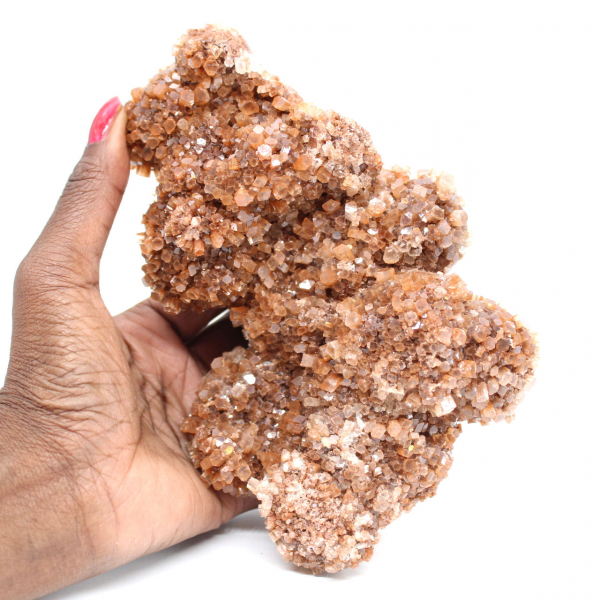 Specimen of crystallized aragonite from Morocco