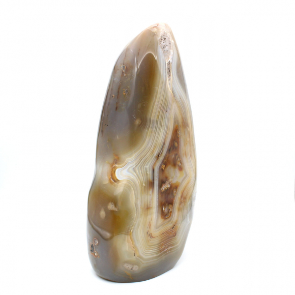 Polished natural carnelian, large mineral ornament from Madagascar